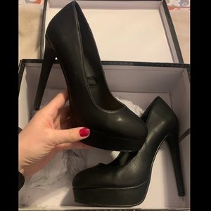 Black stiletto heels